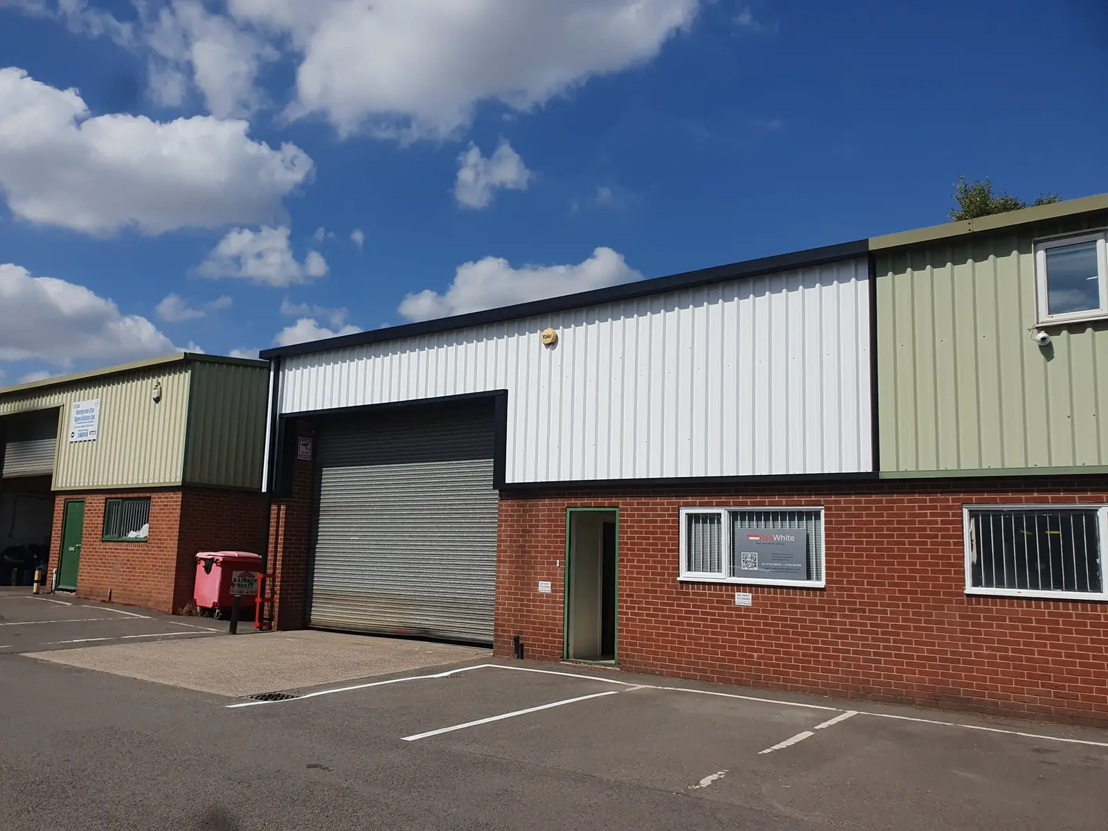 Bee Sweet Occasions unit after external cladding refurbishment in Burton-on-Trent